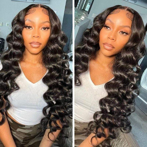 "Janeen Veronica" Loose Deep Wave Lace Frontal Wig. 200% Density. Affordable Lace Frontal Wig.